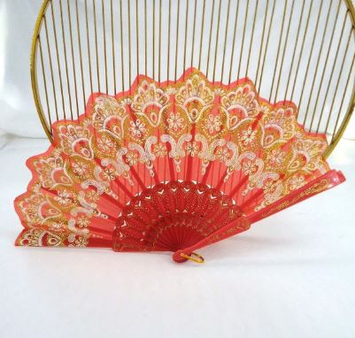 1pc Elegant Ladies' Ancient-Style Dance Folding Hand Fan,Perfect For Music Festival,Party,Model Show And Runway,Costume Decor Props. SKU: sc2404185690877212