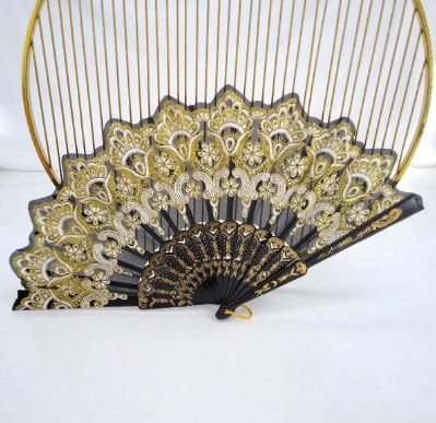 1pc Elegant Ladies' Ancient-Style Dance Folding Hand Fan,Perfect For Music Festival,Party,Model Show And Runway,Costume Decor Props. SKU: sc2404185690877212