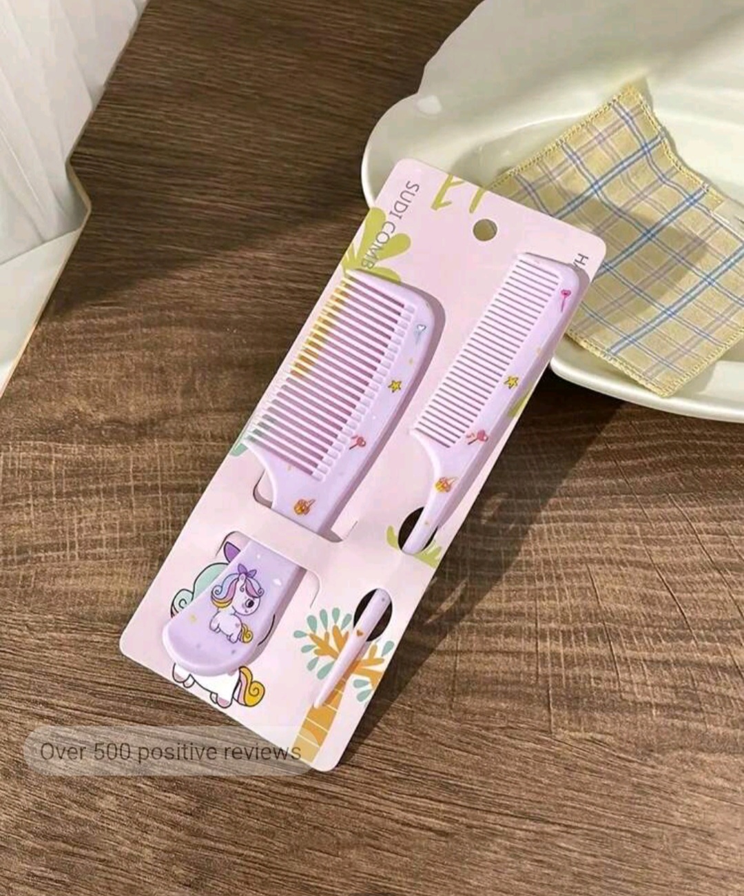 1 Set Of Cartoon Hair Comb For Children, Portable Mini Animal Pattern Hairbrush Kit, Random Package