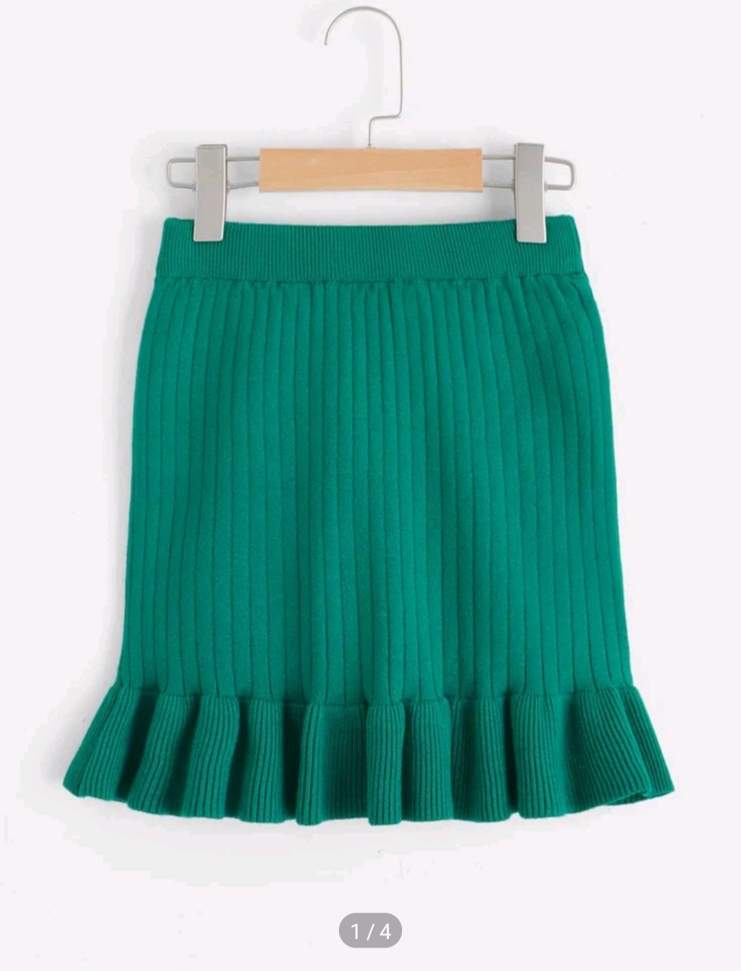 Girls Ruffle Hem Knit Skirt