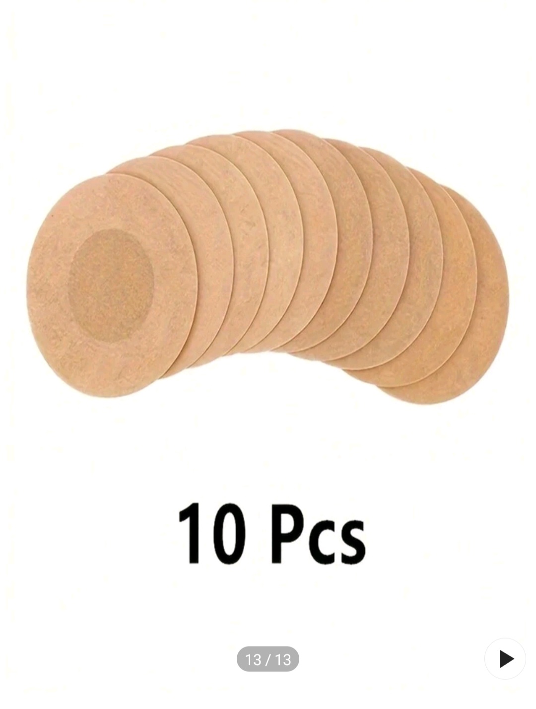 10pcs Disposable Breast Patch Invisible Chest Patch AntiConvex Point Breathable Ultra-Thin Non-Woven Nipple Patch