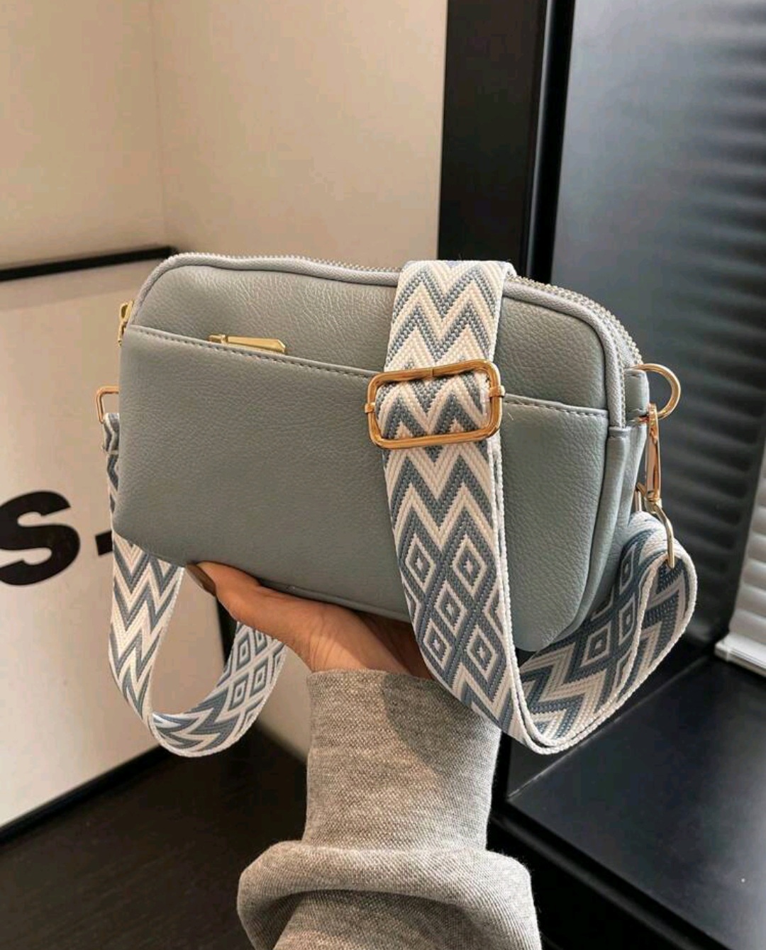 Simple Solid Color Crossbody Bag, Fashionable PU Shoulder Bag, Women Casual Handbag With Phone Wallet