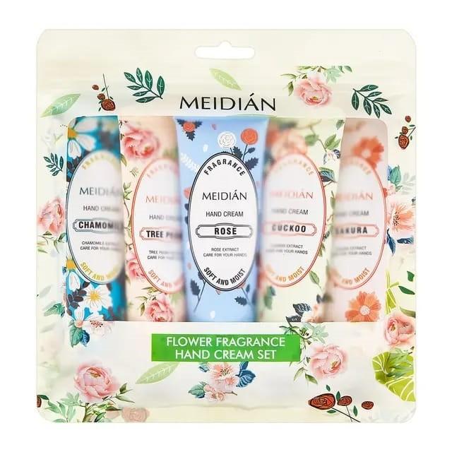 MEIDIAN Крем для рук НАБОР (Flower Fragrance) Парфюмированный NEW (30г * 5) (8595)