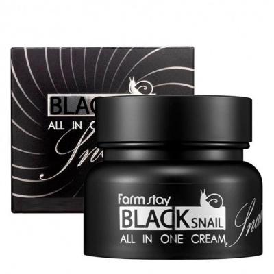 Крем для лица с муцином черной улитки Farm Stay Black Snail All in One Cream