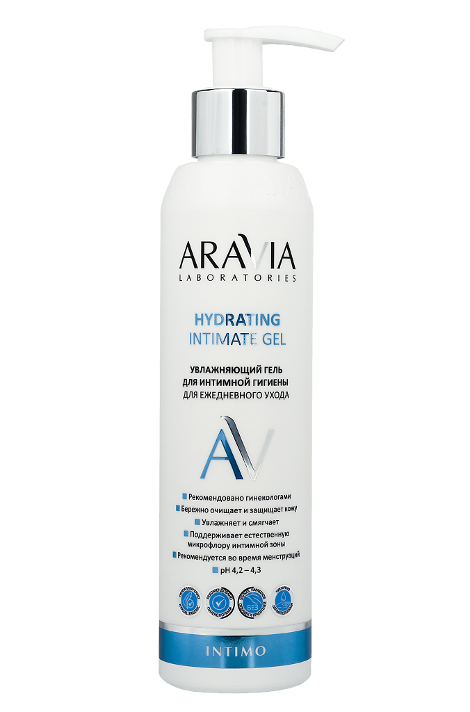 "ARAVIA Laboratories" Увлажняющий гель для интимной гигиены для ежедневного ухода Hydrating Intimate Gel, 200 мл/12