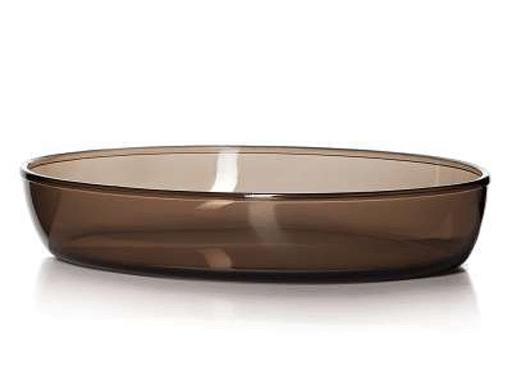 Посуда для СВЧ овальная цветное стекло "Боркам" 59724BR