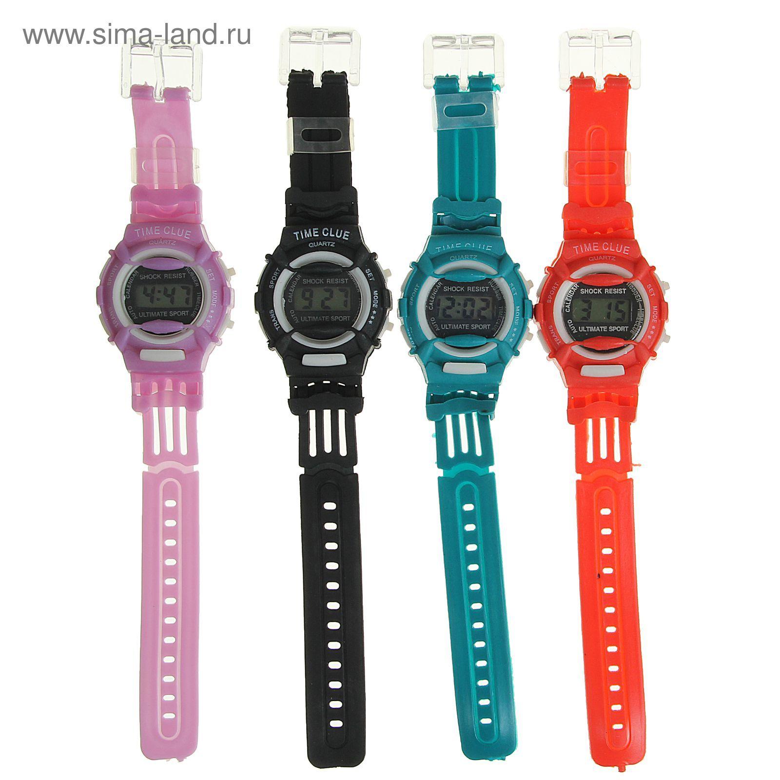 Часы наручные электронные Sports watches, детские, с силиконовым ремешком, микс