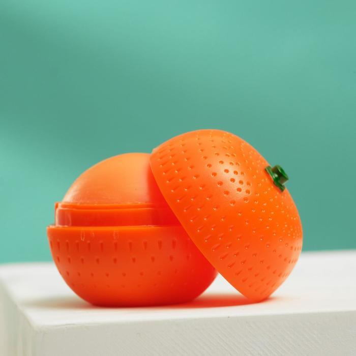 Новогодний бальзам для губ "Мандаринка" с ароматом апельсина, 12 г