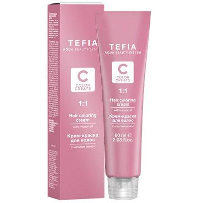 Крем-краска для волос с маслом монои Tefia Color Creats Hair Coloring Cream 60 мл