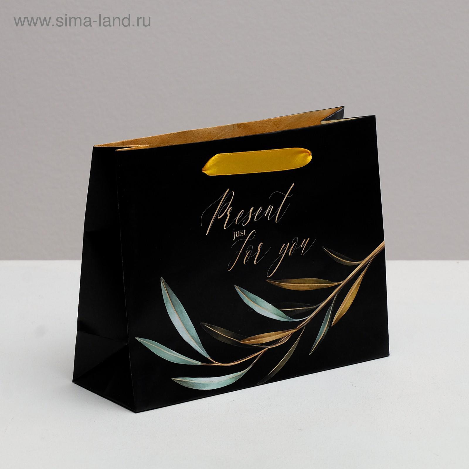 Пакет ламинированный горизонтальный Present just for you, 22 × 17.5 × 8 см