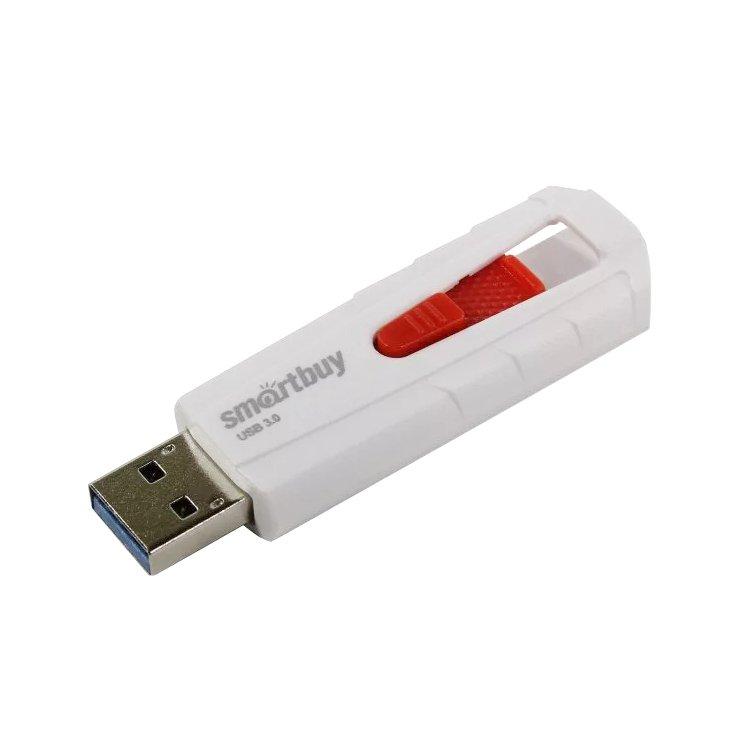 Флэш накопитель USB 64 Гб Smart Buy IRON (white/red) 3.0