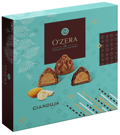 Конфеты фасованные O`Zera с начинкой из дробленого ореха 125гр