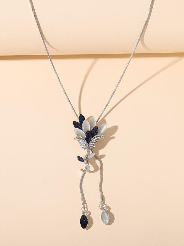 EMERY ROSE Ожерелье со стразами с цветком SKU: sj2201202699909998