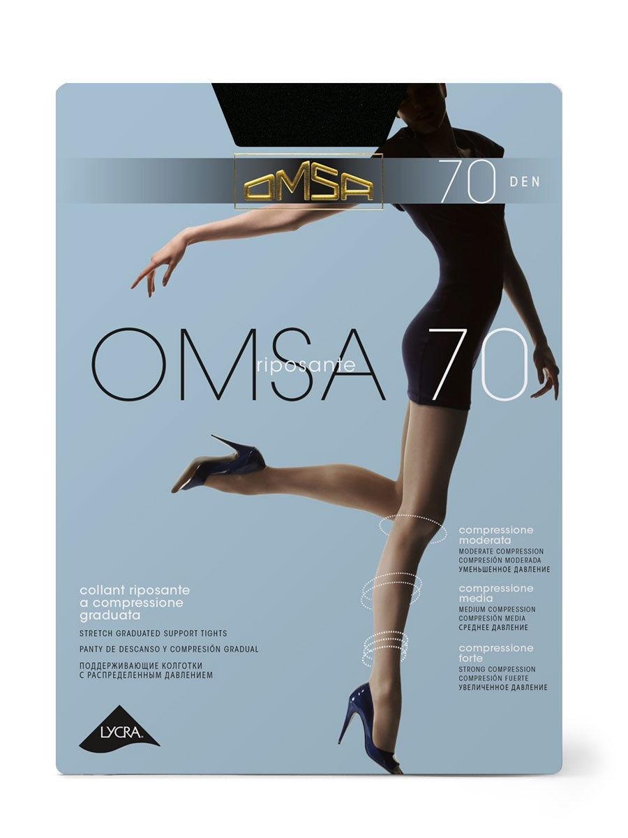 OMSA / Колготки женские, колготки OMSA 70 den, эластичные колготки, распределенное давление по ноге