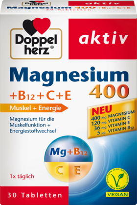 Doppelherz Магний 400 + B12 + C + E Таблетки, 30 шт