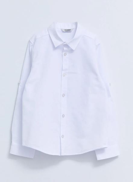 Базовая оксфордская рубашка с длинным рукавом для мальчика