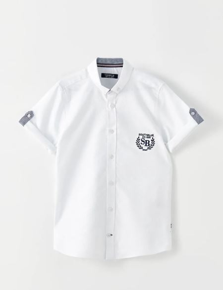 Рубашка для мальчиков с коротким рукавом с вышивкой