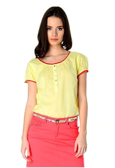 ASYMMETRY Желтая женская блузка 501176255