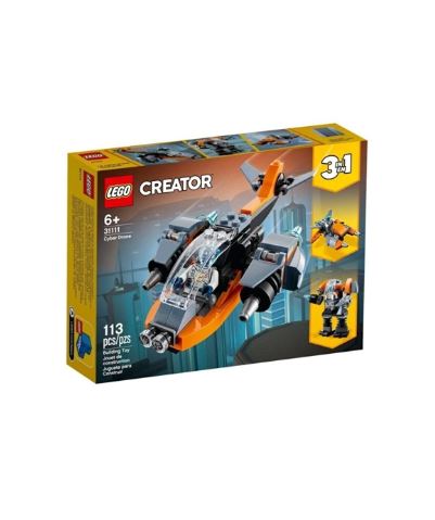 LEGO® Creator® Кибер-дрон 3-в-1 31111 | Кибер-дрон, робот и мотоцикл (113 ЧАСТЕЙ) RS-L-31111