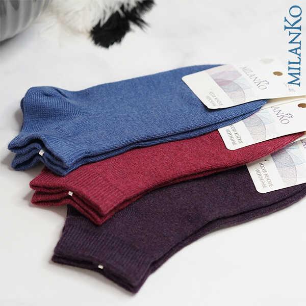 35-40 Женские шерстяные укороченные носки (цветные) MilanKo N-306