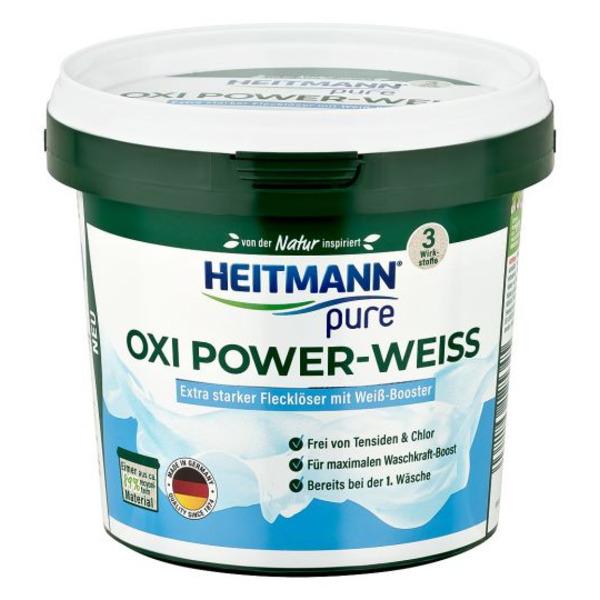 Отбеливатель-пятновыводитель для белых вещей Pure Oxi Power-Weiss, Heitmann 500 г