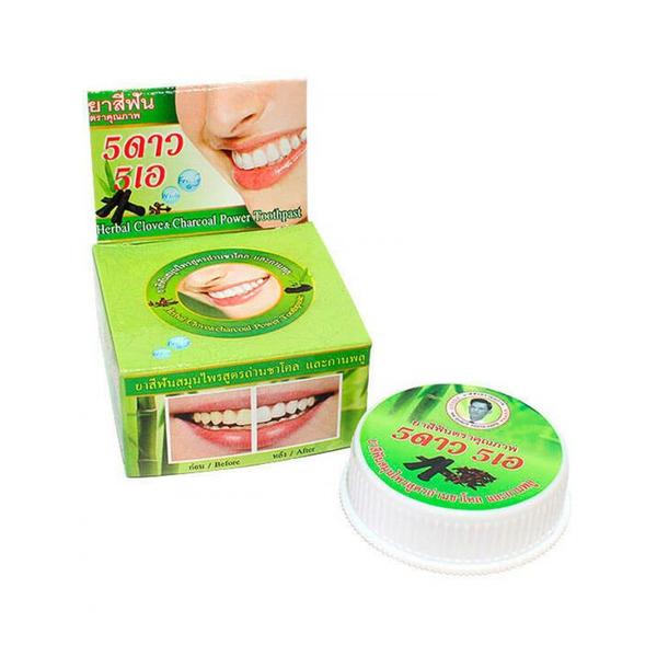 Травяная отбеливающая зубная паста с экстрактом угля бамбука Herbal Clove & Charcoal Power Toothpaste, 5 STAR COSMETIC 25 г