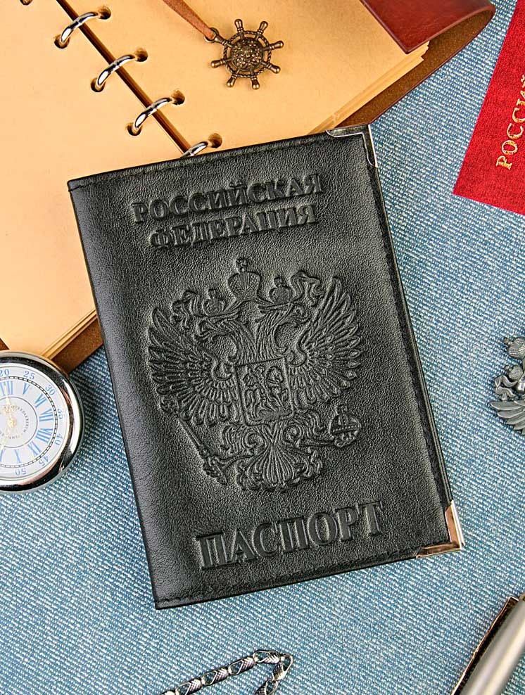 ПРИСТРОЙ!!!!   Обложка на паспорт из натуральной кожи с металлическими уголками