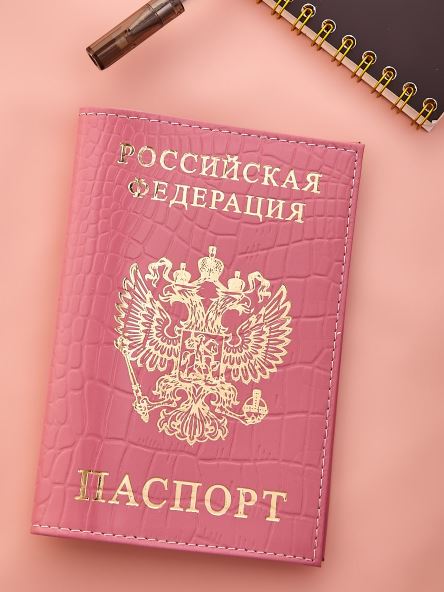 ПРИСТРОЙ!!!!   Обложка на паспорт из натуральной кожи с золотым тиснением Герб России
