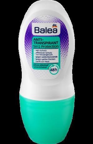 ******В  наличиИ!!!!!Balea (Балеа) Balea Deo Roll On Antitranspirant 5in1 Protection Дезодорант шариковый Антитранспирант, защита 5 в 1, 50 мл