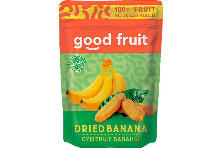 «GOOD FRUIT», бананы сушеные, 100 г