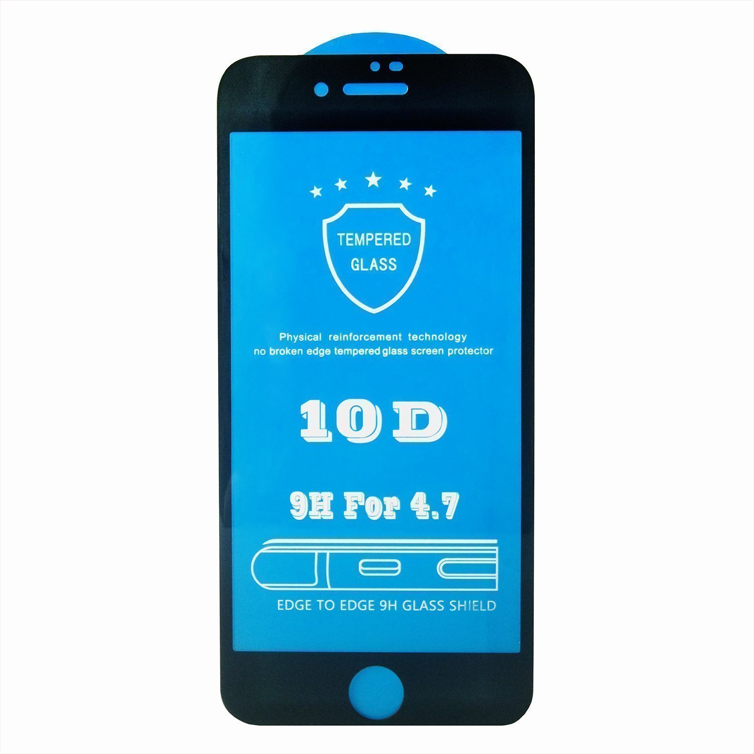 Защитное стекло Full Screen 2,5D Flat для "Apple iPhone 7/iPhone 8" (тех.уп.) (black)