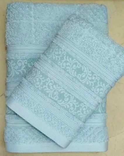 Махровое полотенце "Барокко"- АКВА 70*140 см. хлопок 100%