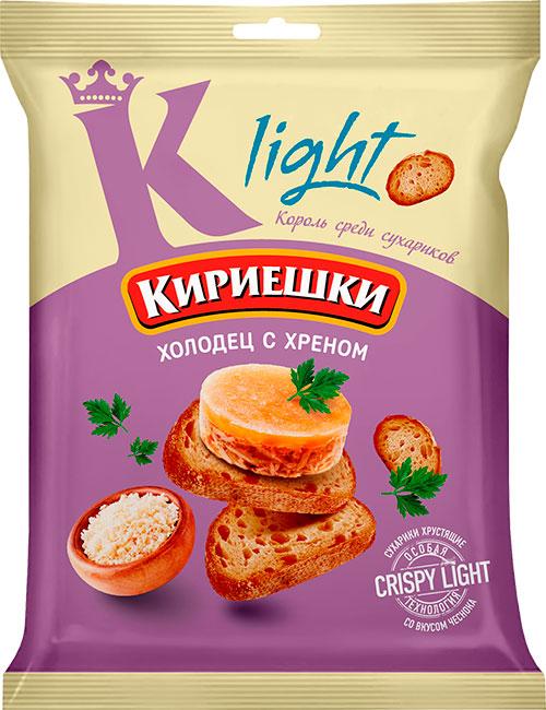 Сухарики «Кириешки Light» со вкусом холодца с хреном 80гр
