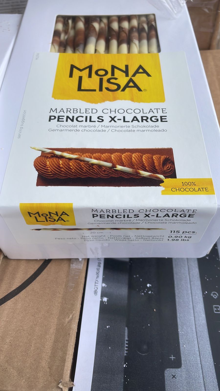 Шоколадные карандаши мраморные 900 гр