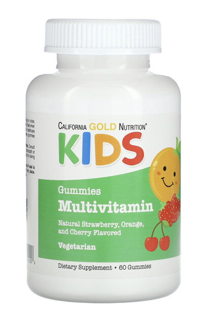 -20% California Gold Nutrition, Поливитамины для детей в жевательных таблетках, без желатина, с ягодным и фруктовым вкусами, 60 жевательных таблеток