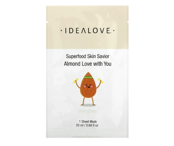 Idealove, Superfood Skin Savior, Almond Love with You, 1 тканевая маска, 20 мл (0,68 жидк. Унции)