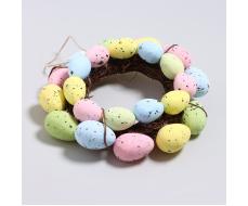 Пасхальный декор «Венок ярких яиц» 21 × 21 × 5 см