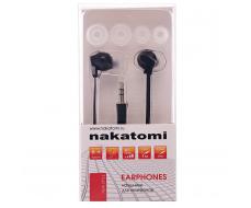 Проводные наушники с микрофоном внутриканальные Nakatomi EP-B21, 3.5 Jack (black)