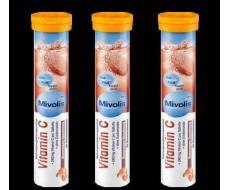 Mivolis Vitamin C Brausetabletten SET 3x20 St, Миволис НАБОР Шипучие таблетки Витамин C 240 мг со вкусом апельсина, 3х20 шт