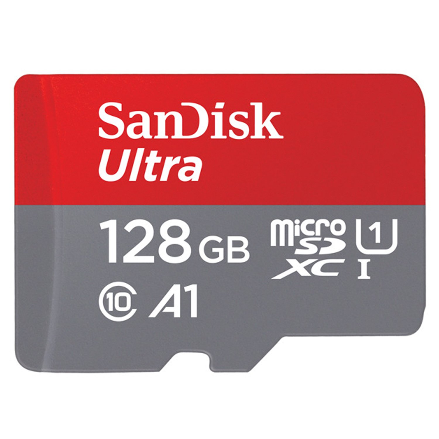 Карта флэш-памяти MicroSD 128 Гб SanDisk Ultra UHS-I без адаптера (100 Mb/s) (red/gray)